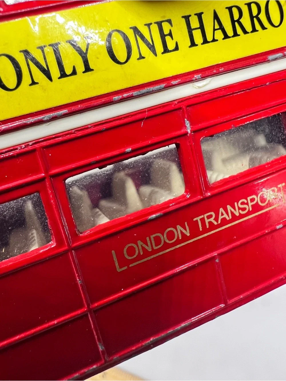 FEVA Harrods London Transport Double Decker Bus Diecast Toy Red Vintage 1:64